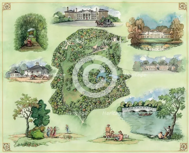 Kenwood House and grounds, c17th century, (c1990-2010). Artist: Peter Dunn.