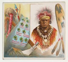 Keokuk, Sac & Fox, from the American Indian Chiefs series (N36) for Allen & Ginter Cigaret..., 1888. Creator: Allen & Ginter