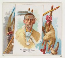Keokuk's Son, Sac & Fox, from the American Indian Chiefs series (N36) for Allen & Ginter C..., 1888. Creator: Allen & Ginter