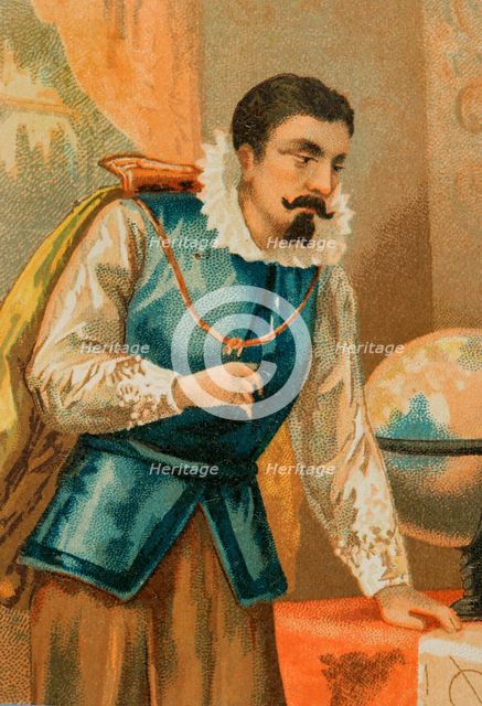 Kepler in the observatory in Prague, (Detail), 1886.  Creator: Unknown.