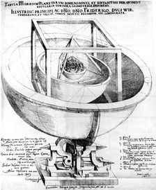 Kepler's explanation of the structure of the planetary system, 1619. Creator: Unknown
