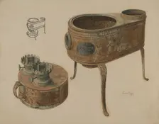 Kerosene Lamp Heater, c. 1942. Creator: Samuel Faigin