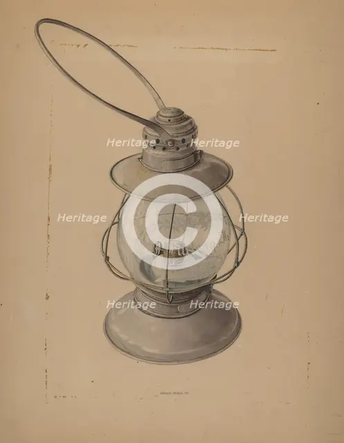 Kerosene Lantern, 1939. Creator: Samuel Faigin.