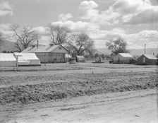 Kern County camp for migrants, fifteen miles out of Bakersfield, California, 1936. Creator: Dorothea Lange