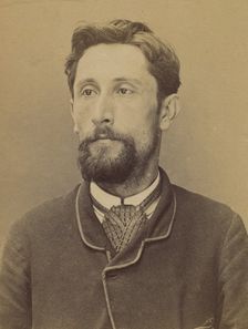 Kern. Jacob, Hermann. 33 ans, né le 26/8/60 à Berlinger (Suisse). Comptable. Anarchiste. 1..., 1894. Creator: Alphonse Bertillon