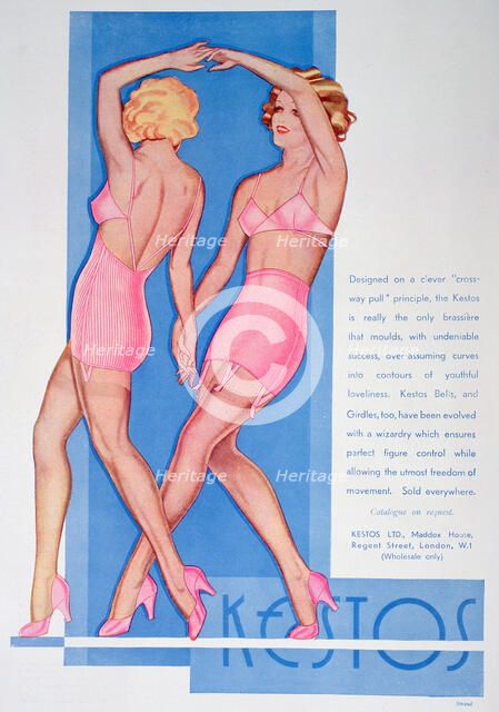Kestos lingerie advert, 1935. Artist: Unknown