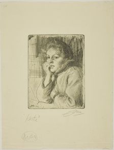 Kesti, a Mora Peasant, 1906. Creator: Anders Leonard Zorn