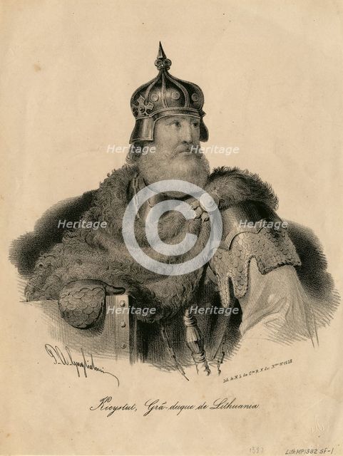Kestutis, Grand Duke of Lithuania, 1840. Artist: Anonymous  