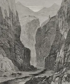 Khyber Pass and fort of Ali Masjid, 1878. Creator: Unknown