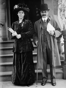 Khan, Mirza Ali Kuli - Charge of Persia. with Mme. Khan, 1911. Creator: Harris & Ewing