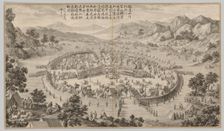 Khan of Bada Shan Presenting Tribute: from Battle Scenes of the Quelling of Rebellions…, c. 1765-177 Creator: Jean Damascene Sallusti (Italian, d. 1781)