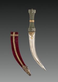 Khanjar dagger, c. 1600s. Creator: Unknown
