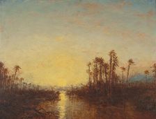 Khartoum, coucher de soleil, between 1885 and 1890. Creator: Felix Francois Georges Philibert Ziem