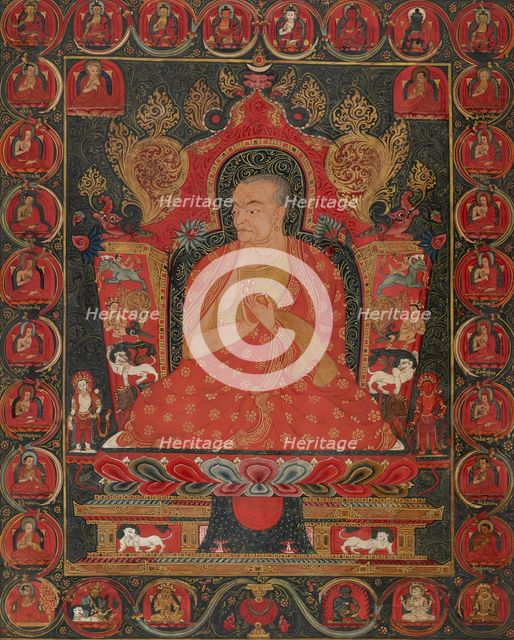 Khenchen Tashi Tshultrim and His Ordination Lineage, c1400. Creator: Unknown.