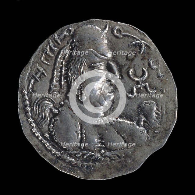 Khingila I, Dinar of the Alchon Huns, ca 440-490 CE. Creator: Numismatic, Ancient Coins  .