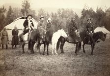 Khirgiz (ie, Kazakh) horsemen, between 1885 and 1886. Creator: Unknown