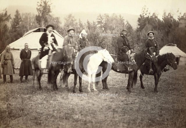 Khirgiz (ie, Kazakh) horsemen, between 1885 and 1886. Creator: Unknown.