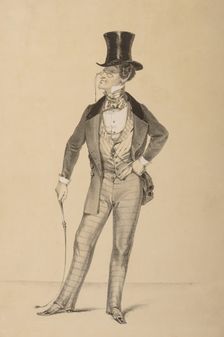 Khlestakov. Illustration for comedy The Government Inspector by N. Gogol