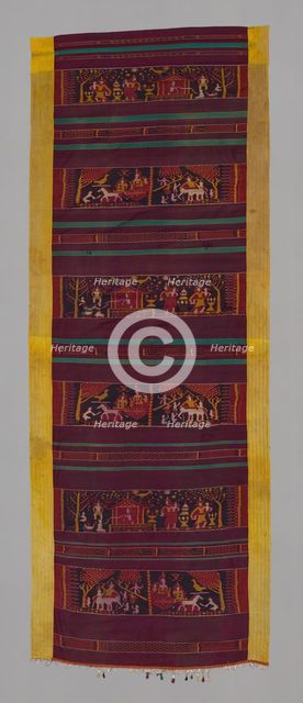 Khmer Pidan with Scenes from the Jataka Tales, Cambodia, Late 19th century. Creator: Unknown.