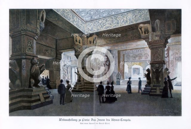 Khmer Temple, Paris World Exposition, 1889, (1900).Artist: Ewald Thiel