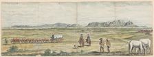 Khoikhoi and Settlers on Cape Plain, 1786. Creator: Jan Brandes