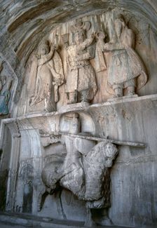 Khosrau II the victorius (reigned 591-628), Taq-e Bostan, Iran, Sassanid Empire (2000). Creator: Unknown