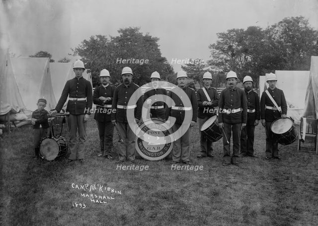 Kit Carson's band, Camp McKibbin, [Maryland?], 1893. Creator: Unknown.