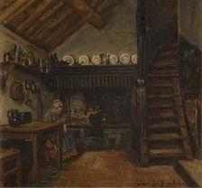 Kitchen, 1865-1870. Creator: Henri Jean Augustin de Braekeleer