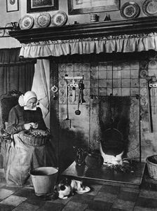 Kitchen and living-room in one, Twente, Netherlands, c1934