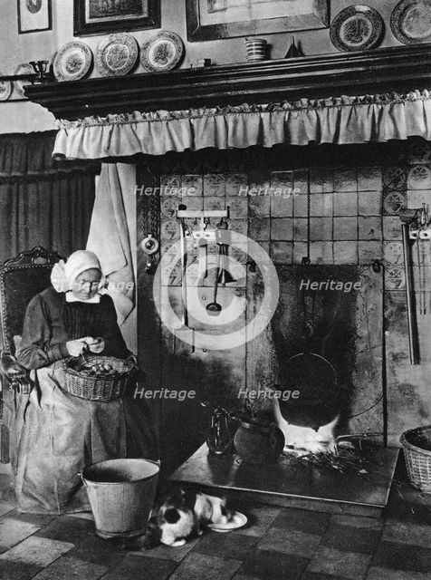 Kitchen and living-room in one, Twente, Netherlands, c1934. Artist: Unknown