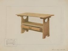 Kitchen Bench Table, c. 1936. Creator: Vincent P. Rosel