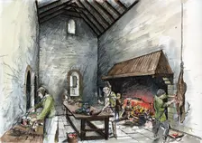 Kitchen block or keep at Wolvesey, Old Bishop's Palace, c1160, (c2000s) Creator: Liam Wales