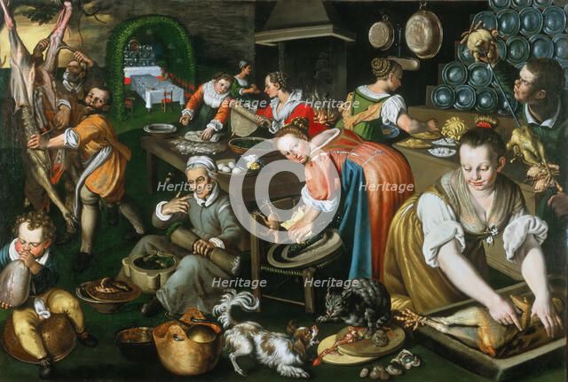 Kitchen, ca 1585-1590 . Creator: Campi, Vincenzo (1536-1591).