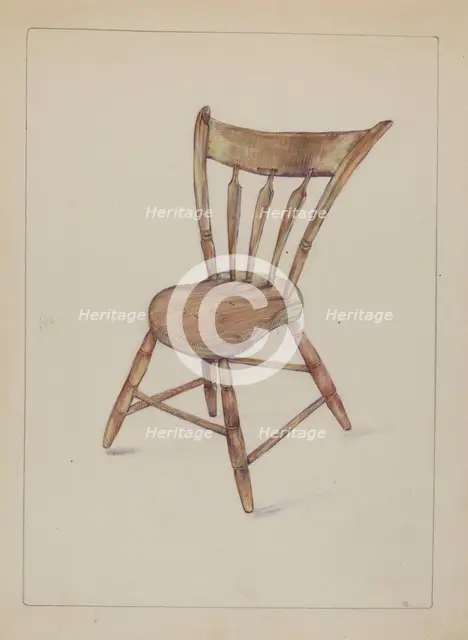Kitchen Chair, c. 1935. Creator: Rosa Burger.