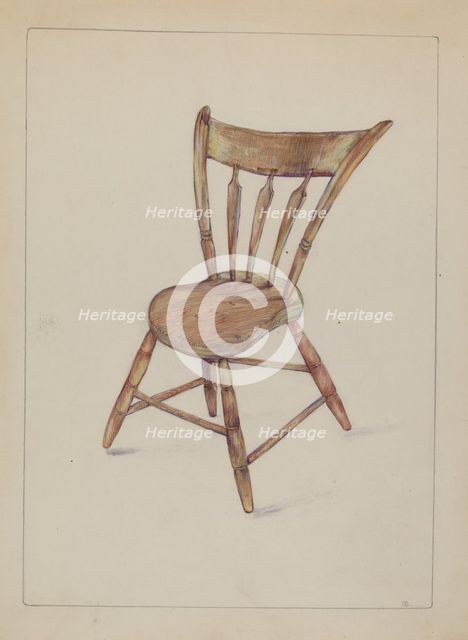 Kitchen Chair, c. 1935. Creator: Rosa Burger.