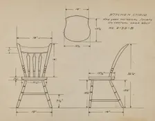 Kitchen Chair, c. 1935. Creator: Rosa Burger