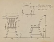 Kitchen Chair, c. 1935. Creator: Rosa Burger