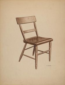 Kitchen Chair, c. 1940. Creator: Edward Bashaw