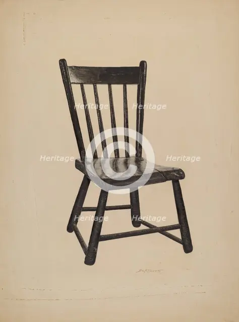 Kitchen Chair, c. 1940. Creator: Sydney Roberts.