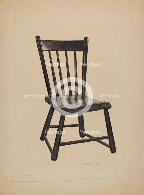 Kitchen Chair, c. 1940. Creator: Sydney Roberts.