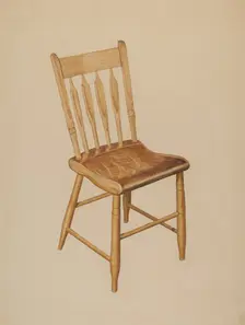 Kitchen Chair (plank bottom), c. 1941. Creator: Sydney Roberts