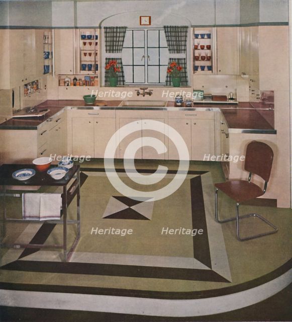 'Kitchen Designed by George Sakier', 1939. Artist: Unknown.