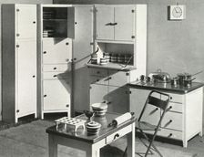 Kitchen furniture by Heal's, London 1937. Creator: Unknown