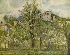 Kitchen-Garden with Flowering Fruit-Trees 1877, (1939). Creator: Camille Pissarro
