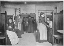 Kitchen in a single women's lodging house, Spitalfields, London, c1903 (1903)