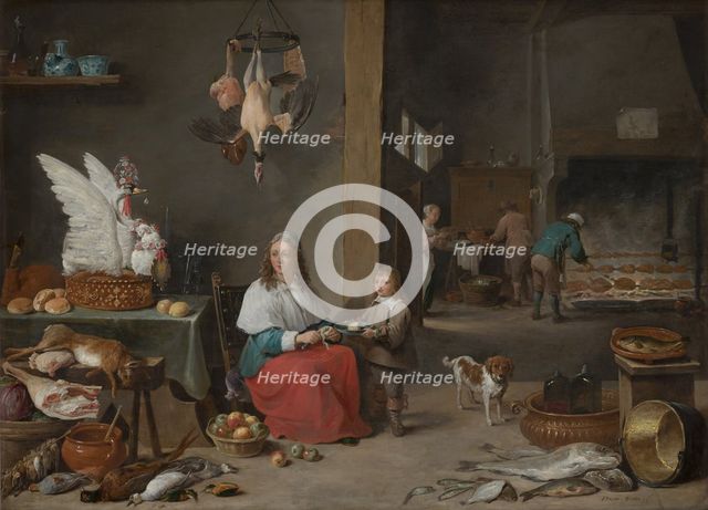 Kitchen Interior, 1644. Creator: David Teniers II.