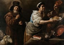 Kitchen Interior, 1645-1650. Creator: Fracanzano, Cesare (1605-1651)