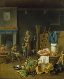 Kitchen Interior, 1765. Creators: Justus Juncker, Johann Conrad Seekatz