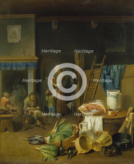 Kitchen Interior, 1765. Creators: Justus Juncker, Johann Conrad Seekatz.