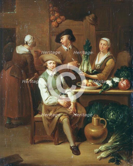 Kitchen Interior, 19th century. Creator: Johann Gerlach Lambert.